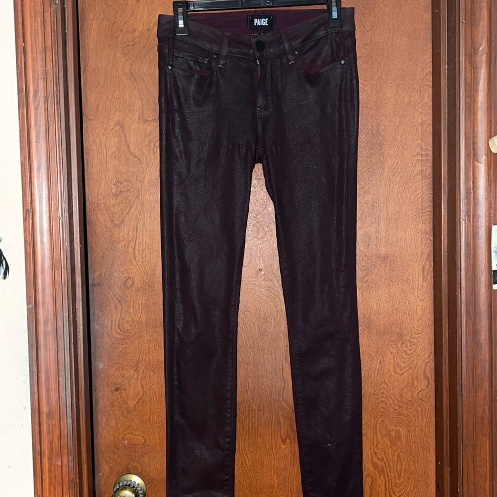Paige- Verdugo Ultra Skinny burgundy jean- 27